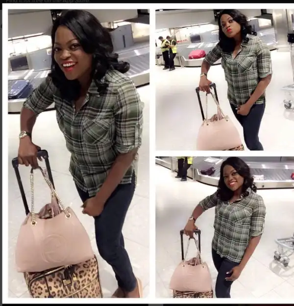 Funke Akindele Arrives London To Celebrate Her Birthday [See Photos]